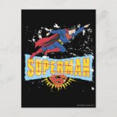 Superman-Logo und Flug Postkarte (Vorderseite)