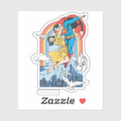 Superman & Lois in Gelb Aufkleber (Blatt)