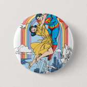 Superman & Lois in Gelb Button (Vorderseite)