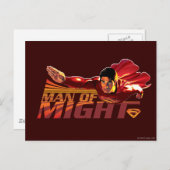 Superman Man of Might Postkarte (Vorne/Hinten)