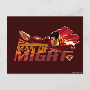 Superman Man of Might Postkarte