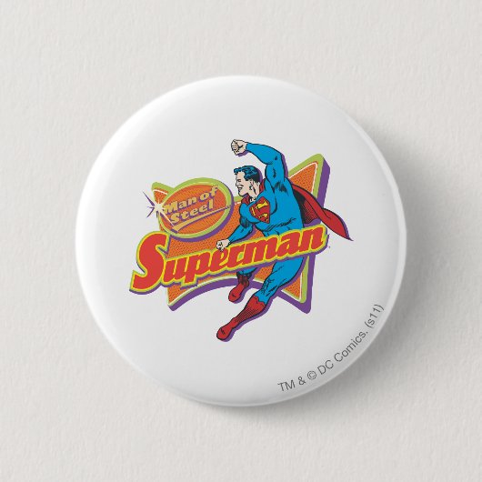 Superman - Mann aus Stahl Button (Vorderseite)