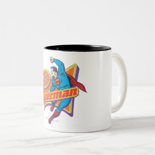 Superman - Mann aus Stahl Zweifarbige Tasse (VorderseiteRechts)