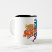 Superman - Mann aus Stahl Zweifarbige Tasse (Vorderseite Links)
