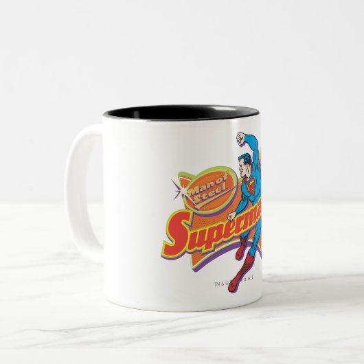 Superman - Mann aus Stahl Zweifarbige Tasse (Vorderseite Links)