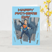 Superman Mann Vatertag Karte (Gelbe Blume)
