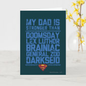 Superman - Mein Vater ist stärker als ... Karte (Gelbe Blume)