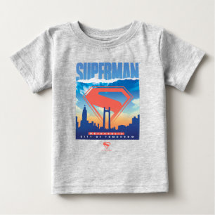 Superman Metropolis Skyline Baby T-shirt