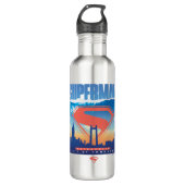 Superman Metropolis Skyline Edelstahlflasche (Vorderseite)
