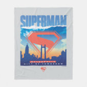Superman Metropolis Skyline Fleecedecke (Vorderseite)