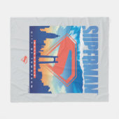 Superman Metropolis Skyline Fleecedecke (Vorderseite (Horizontal))