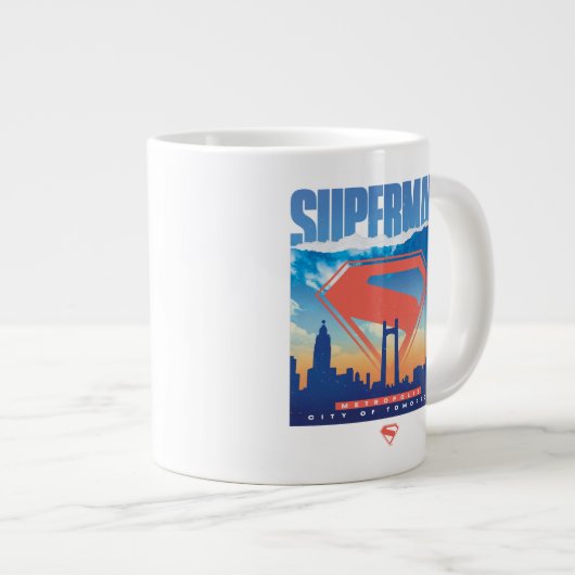 Superman Metropolis Skyline Jumbo-Tasse (Vorderseite Rechts)