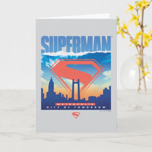 Superman Metropolis Skyline Karte (Gelbe Blume)
