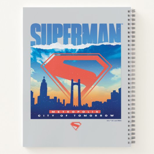Superman Metropolis Skyline Notizblock (Rückseite)