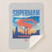 Superman Metropolis Skyline Sherpadecke (Vorderseite)