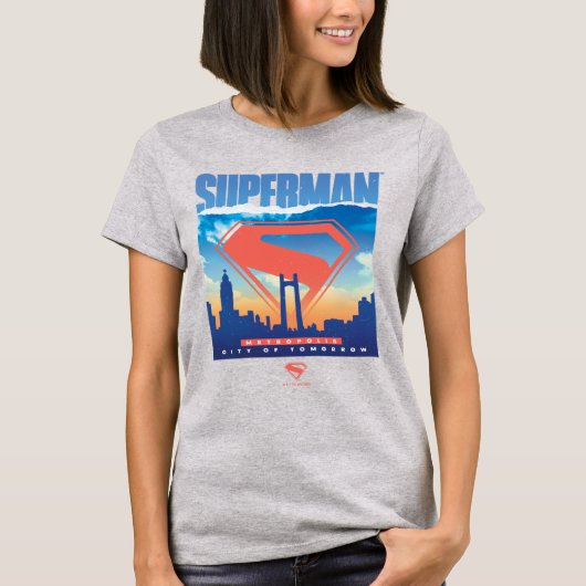 Superman Metropolis Skyline T-Shirt (Vorderseite)