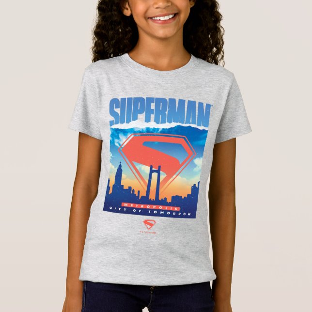 Superman Metropolis Skyline T-Shirt (Vorderseite)