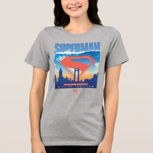 Superman Metropolis Skyline Tri-Blend Shirt