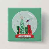 Superman Metropolis Snow Globe Grafik Button (Vorderseite)