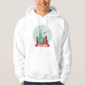 Superman Metropolis Snow Globe Grafik Hoodie (Vorderseite)
