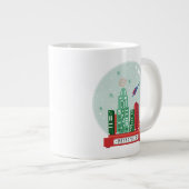 Superman Metropolis Snow Globe Grafik Jumbo-Tasse (Vorderseite Rechts)