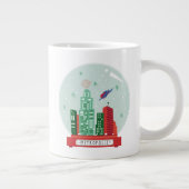 Superman Metropolis Snow Globe Grafik Jumbo-Tasse (Rechts)