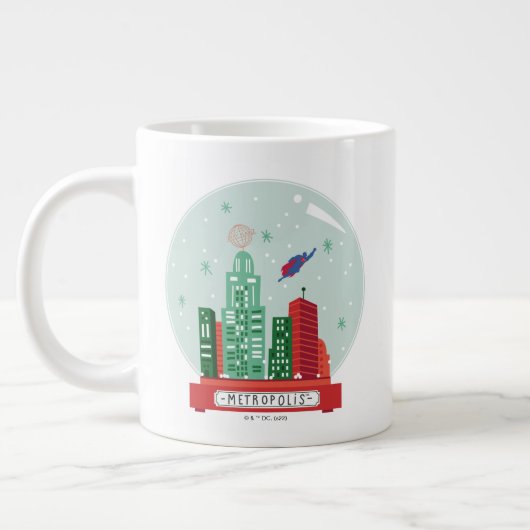 Superman Metropolis Snow Globe Grafik Jumbo-Tasse (Links)