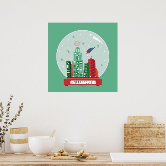 Superman Metropolis Snow Globe Grafik Poster (Küche)