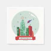 Superman Metropolis Snow Globe Grafik Serviette (Vorderseite)