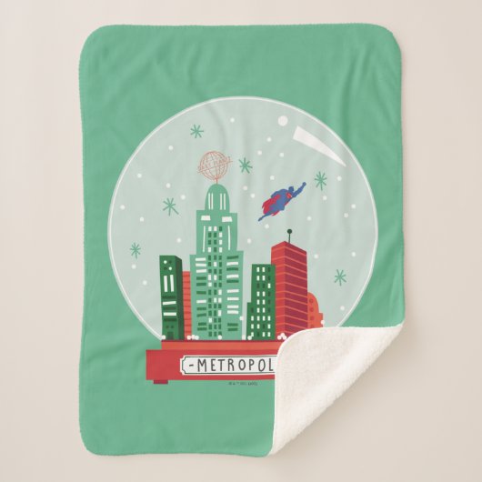 Superman Metropolis Snow Globe Grafik Sherpadecke (Vorderseite)