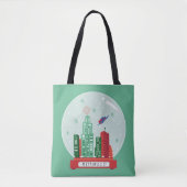 Superman Metropolis Snow Globe Grafik Tasche (Vorderseite)