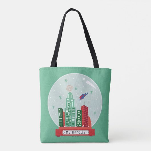 Superman Metropolis Snow Globe Grafik Tasche (Rückseite)