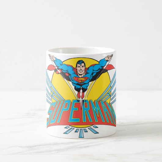 Superman mit Briefen Kaffeetasse (Mittel)