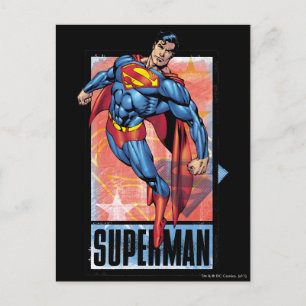 Superman mit dunkler Grenze Postkarte