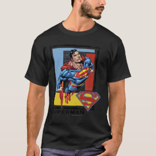 Superman mit farbenprächtigem Hintergrund T-Shirt