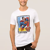 Superman mit farbenprächtigem Hintergrund Tri-Blend Shirt (Vorderseite)