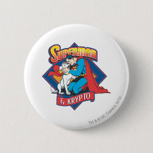 Superman mit Krypto Button