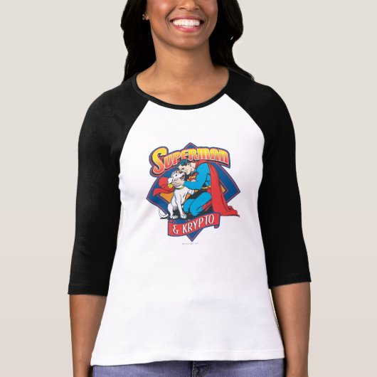 Superman mit Krypto T-Shirt (Vorderseite)