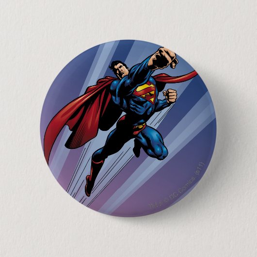 Superman mit Lichtstreifen Button (Vorderseite)