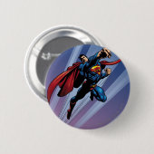 Superman mit Lichtstreifen Button (Vorne & Hinten)