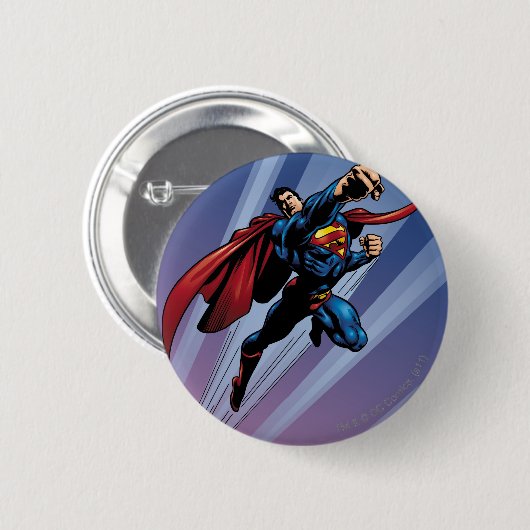 Superman mit Lichtstreifen Button (Vorne & Hinten)