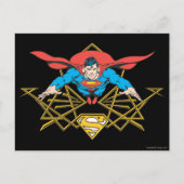 Superman mit Logo Postkarte (Vorderseite)