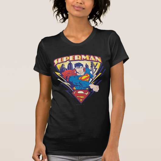 Superman mit Strom T-Shirt (Vorderseite)