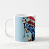 Superman mit US-Flagge Kaffeetasse (Links)