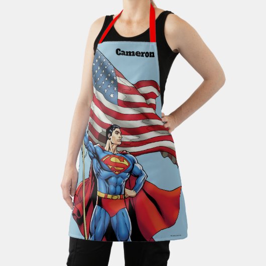 Superman mit US-Flagge Schürze (InSitu)