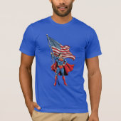 Superman mit US-Flagge T-Shirt (Vorderseite)