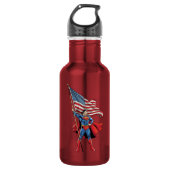 Superman mit US-Flagge Trinkflasche (Vorderseite)