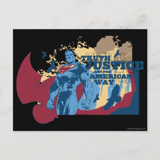 Superman mit Vögeln Postkarte (Vorderseite)