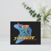 Superman mit Zug - Farbe Postkarte (Stehend Vorderseite)