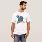 Superman mit Zug - Farbe T-Shirt (Vorne ganz)